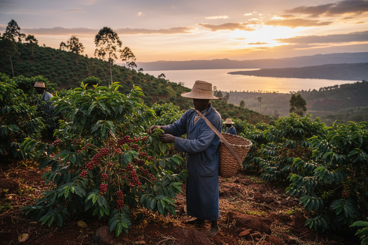 Burundi fermier recolta