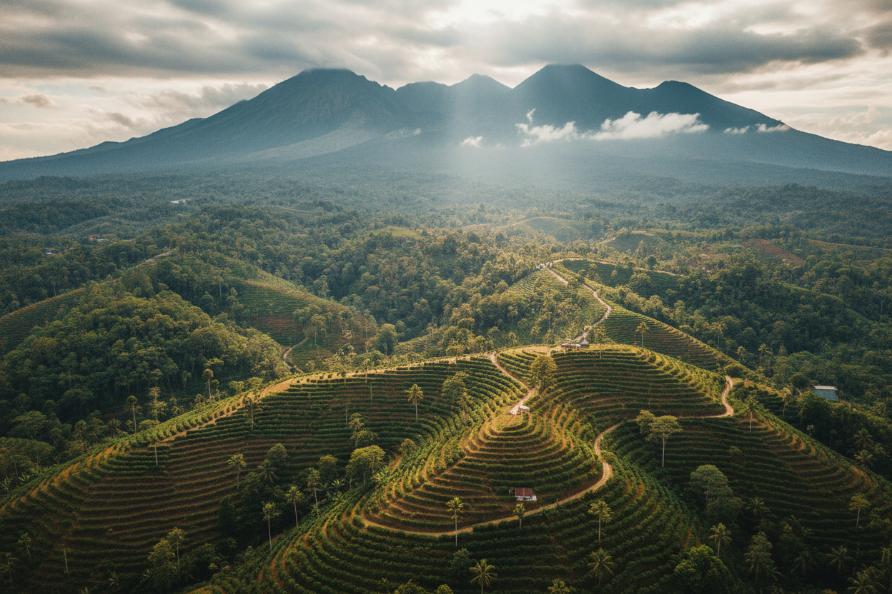 Indonezia cafea aerial Sumatra