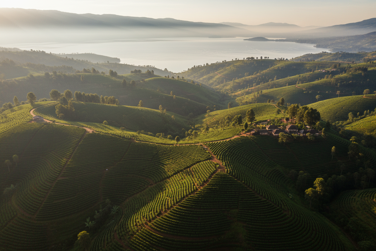 Rwanda cafea aerial